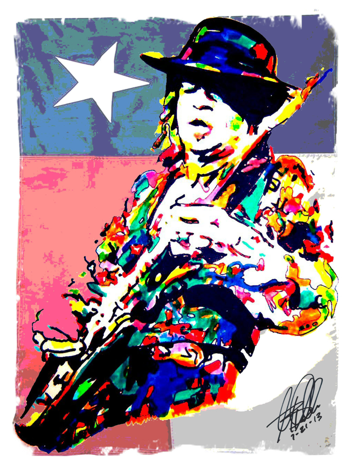 Stevie Ray Vaughan Drawing | Free download on ClipArtMag