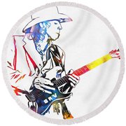 180x180 Colorful Stevie Ray Vaughan Metal Print