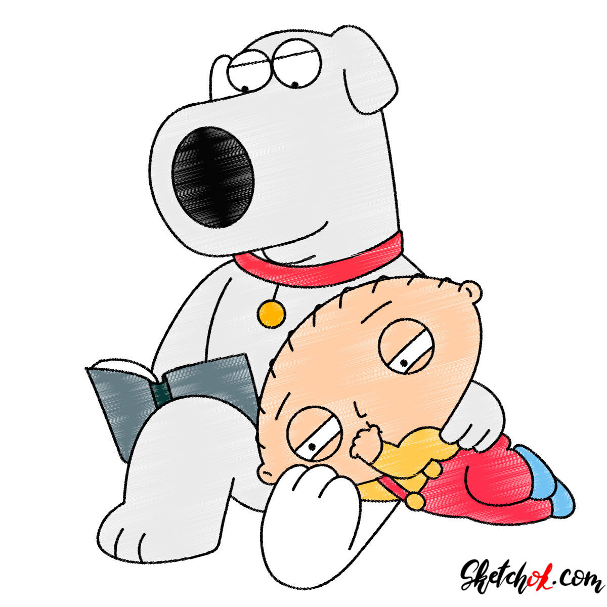 1200x1200 How To Draw Stewie And Brian Griffin Together