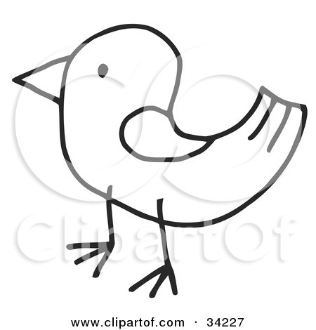 450x470 Clipart Stick Drawing Of A Blue Bird