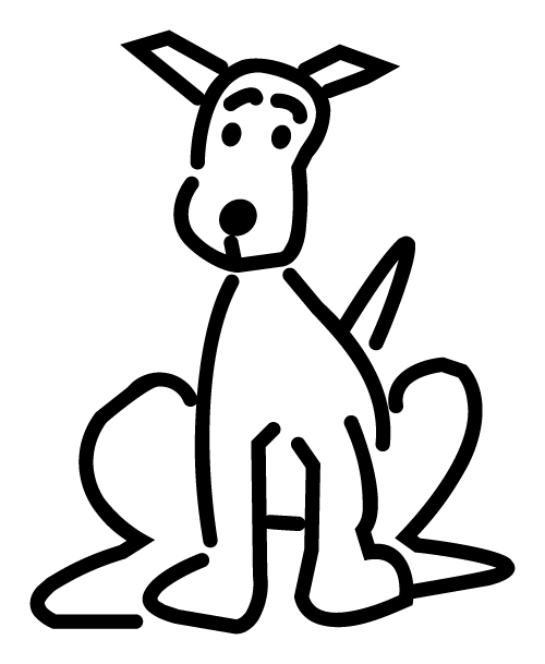 500x609 Stick Family Dog Decal