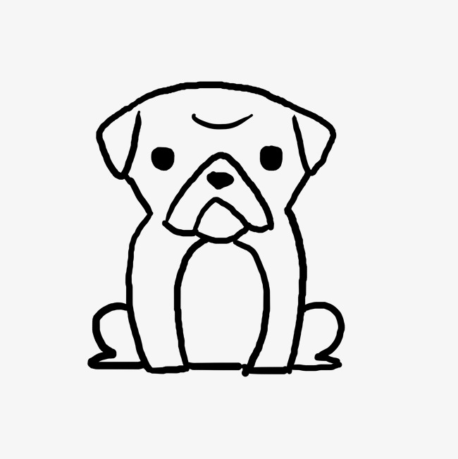 650x651 Cartoon Dog Line Drawing Pen And Ink Stick Figure Png Element