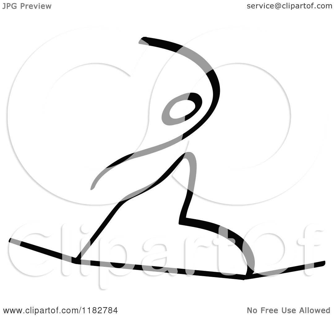 1080x1024 Clipart Of A Black And White Stick Drawing Of A Person Slacklining