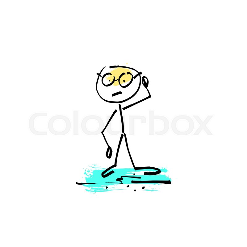 800x800 Hand Drawing Sketch Doodle Human Stick Stock Vector Colourbox