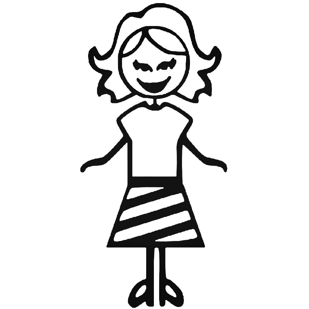 1000x1000 Mom Stick Figure Vinyl Decal Sticker