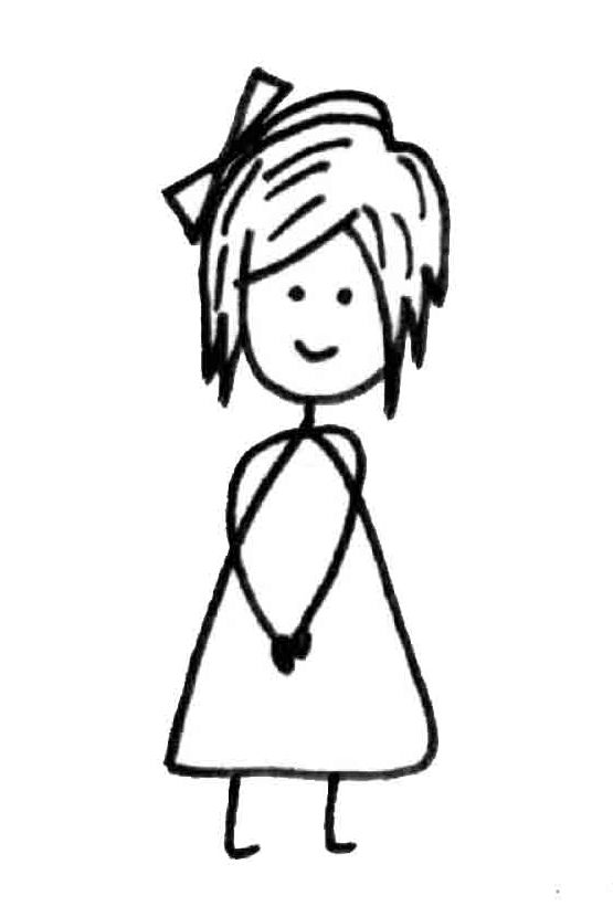 555x830 Cute Stick Figure Girl