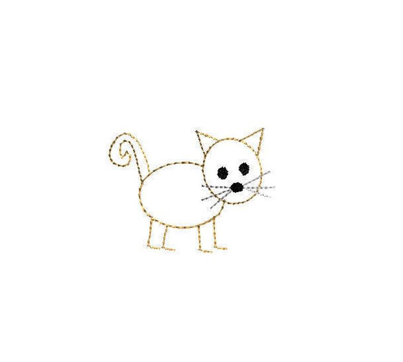 794x712 Dog And Cat Stick Figures Machine Embroidery Designs Instant Etsy