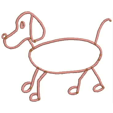 367x367 Stick Figure Dog Embroidery Download