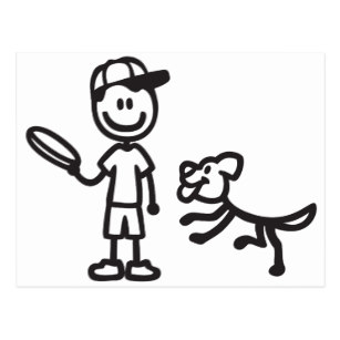 307x307 Stick Figure Dogs Postcards Zazzle Ca