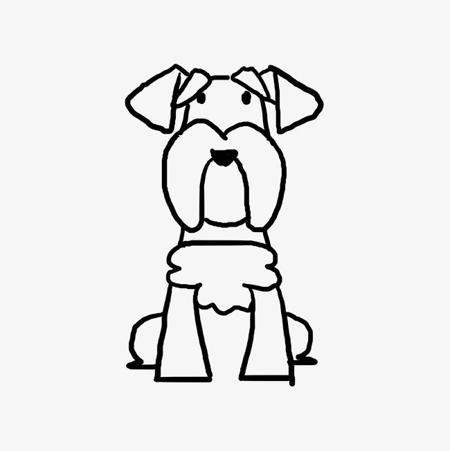 650x651 Cartoon Dog Pet Dog Line Stick Figure Png Element Free Png