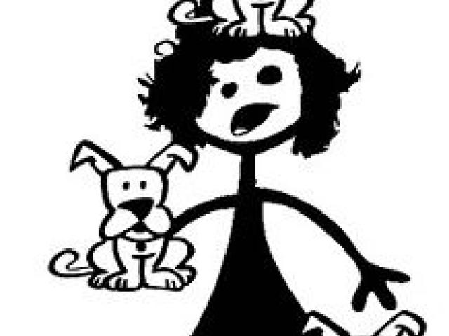 640x480 Stick Figure Dog