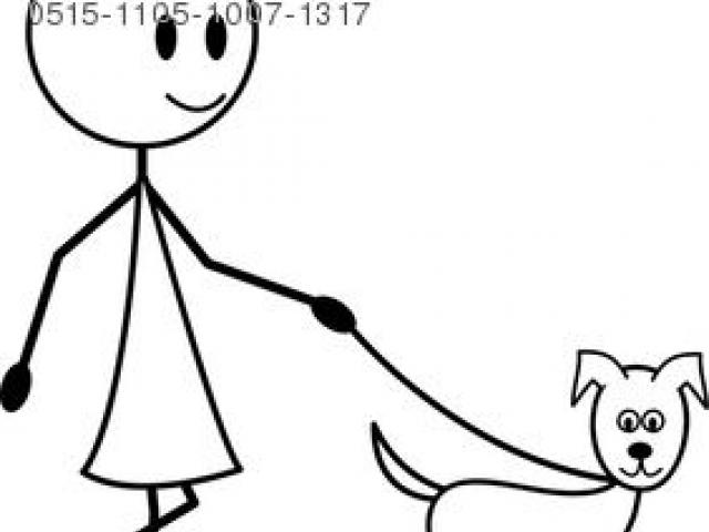 640x480 Stick Figure Dog