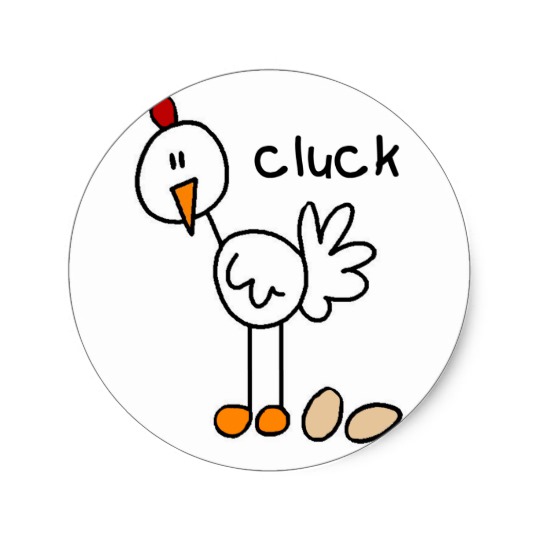 540x540 Chicken Stick Figure Sticker