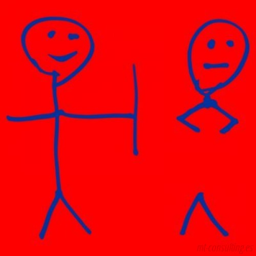 500x500 Delantal De Cocina Stick Figure Battle Drawing