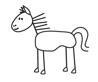 337x282 Stick Figure Horse Group With Items