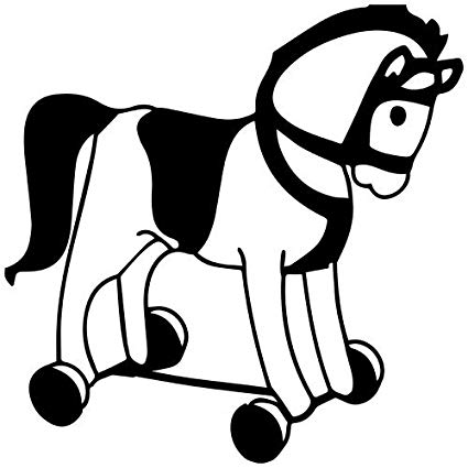 425x425 Child Rocking Horse Decal Sticker