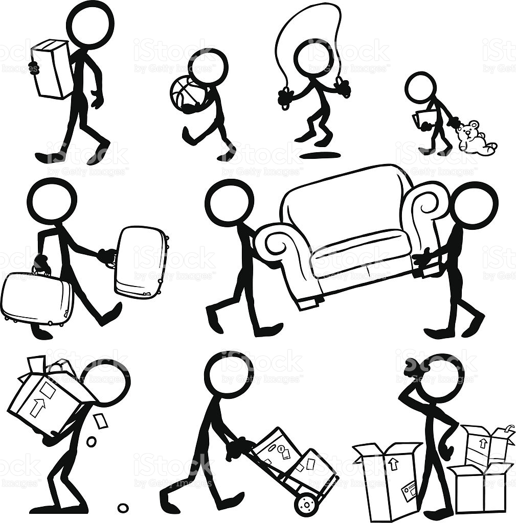 1009x1024 Stick Figure House Group With Items