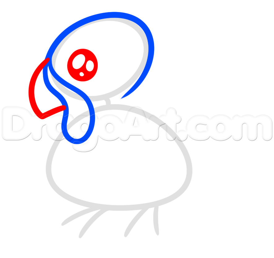 885x834 How To Draw A Simple Turkey, Step