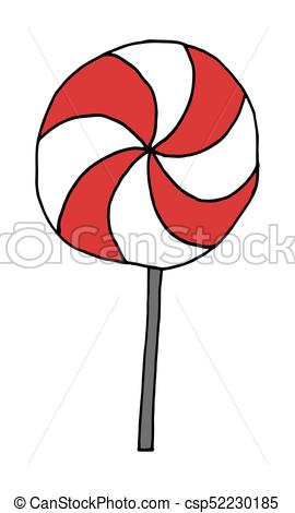 270x470 Vector Doodle Hand Drawn Spiral Candy On Stick