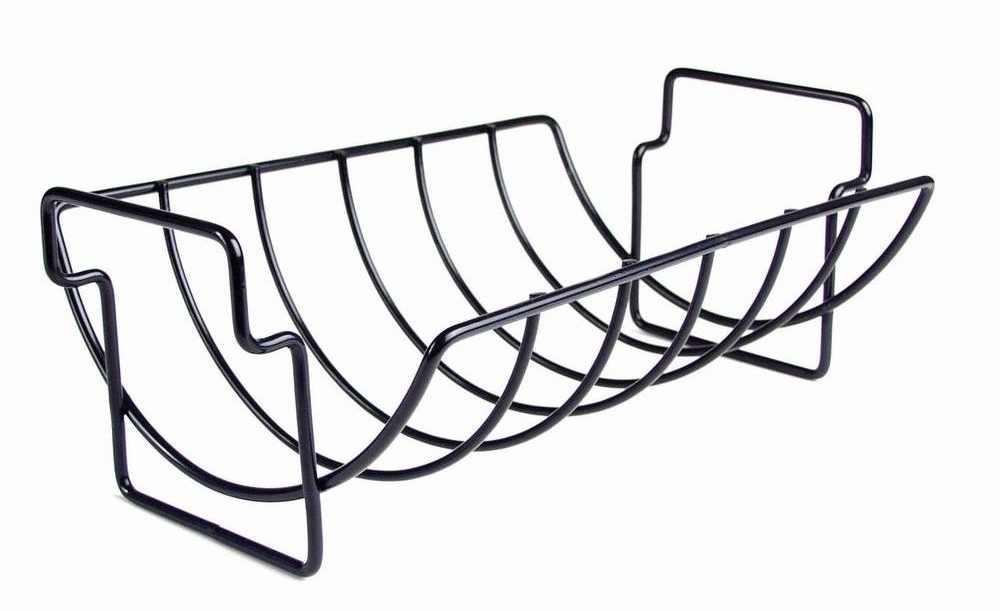 1000x611 Bbq Roasting Rib Rack Non Stick Reversible Whole Chicken Roast