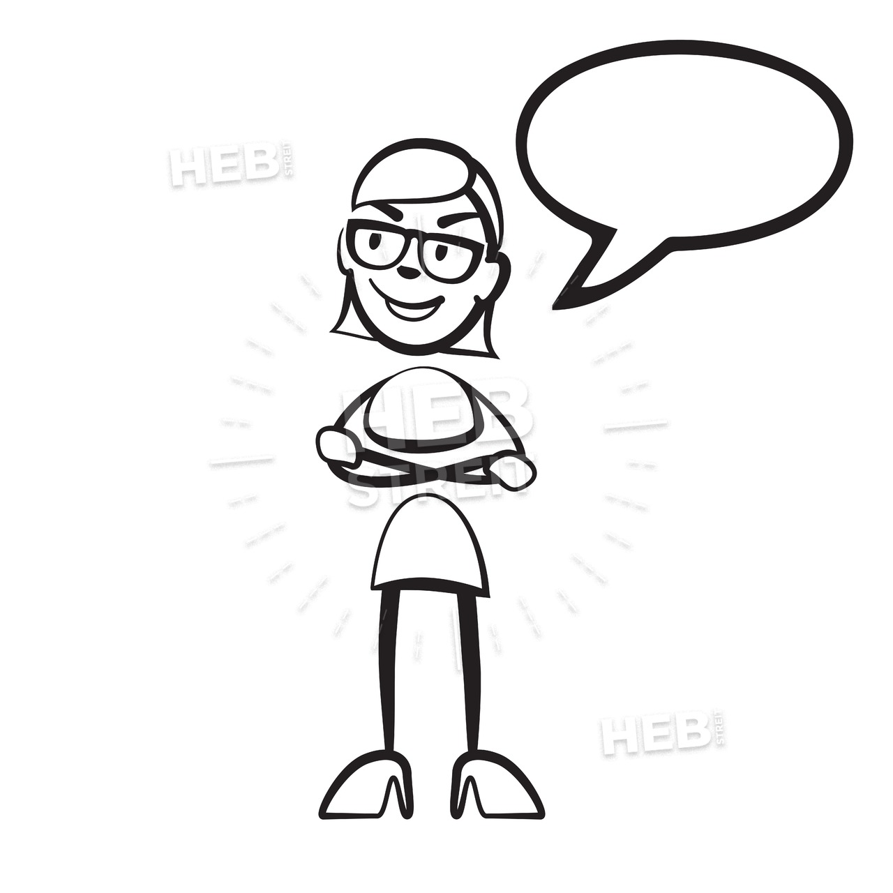 1280x1280 Stick Figure Woman Speech Bubble Hebstreits Sketches