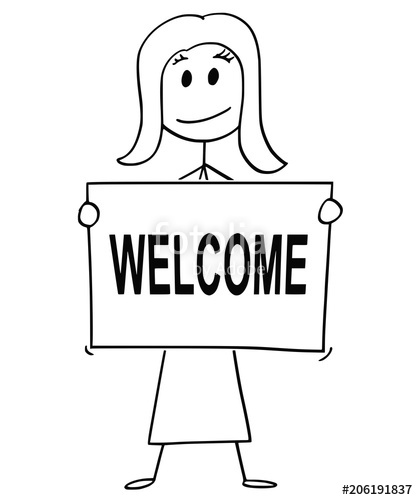 418x500 Cartoon Stick Man Drawing Conceptual Illustration Of Woman