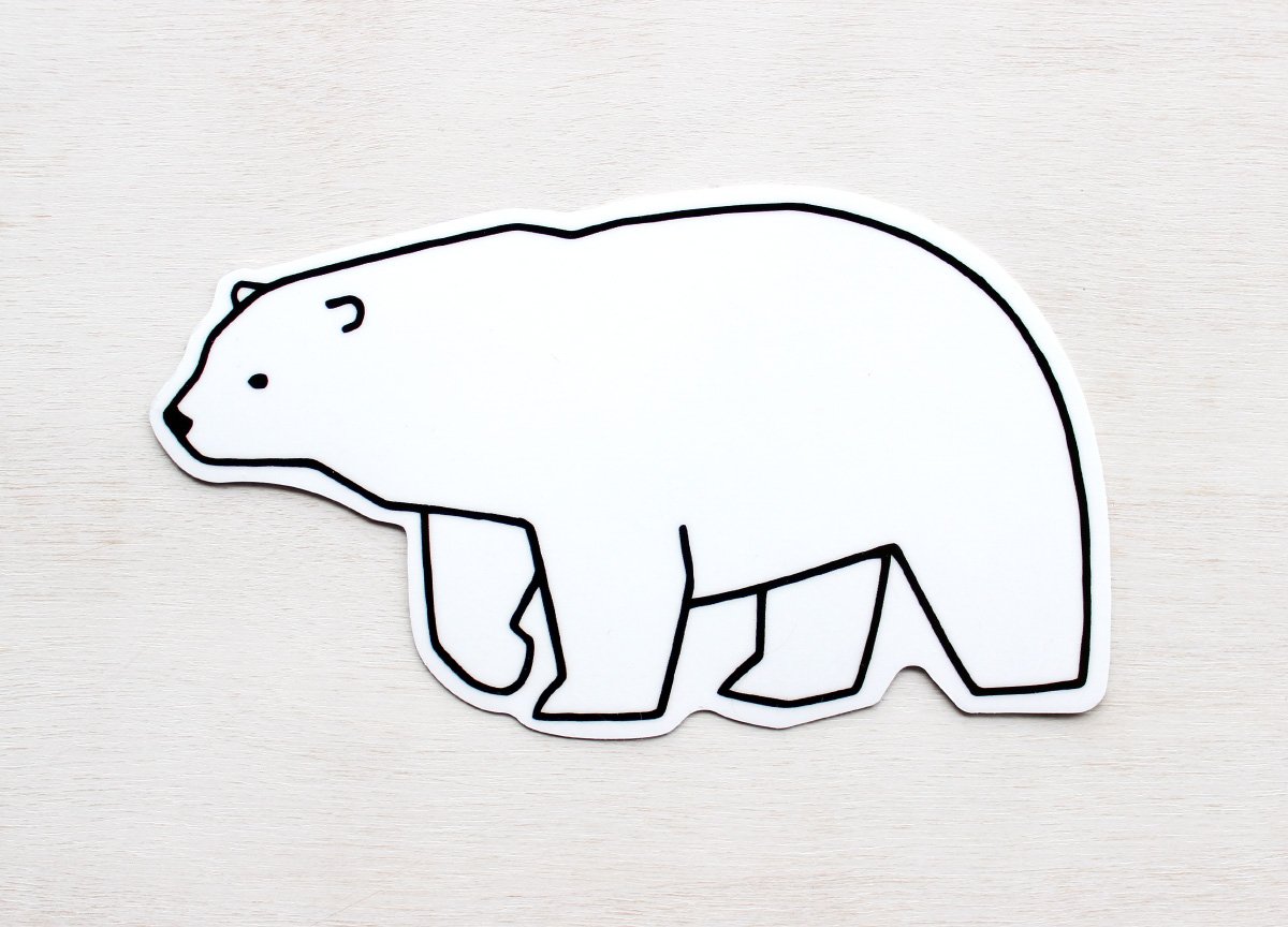 1200x864 Polar Bear Vinyl Art Sticker