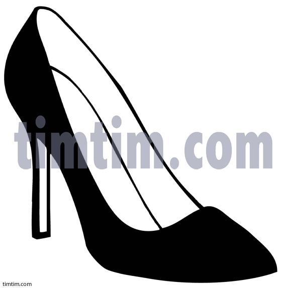 571x574 Free Drawing Of A High Heeled Shoe Bw From The Category Beauty