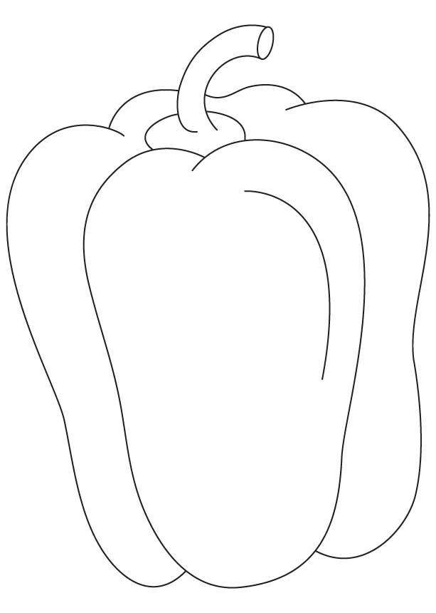 613x860 Contour Drawing Capsicum For Free Download