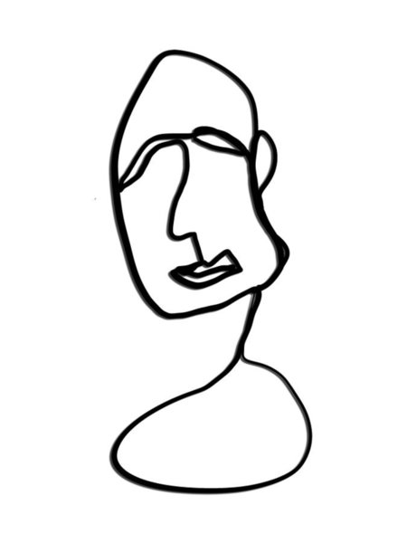 450x600 Blind Contour Drawing Art Fine Art America