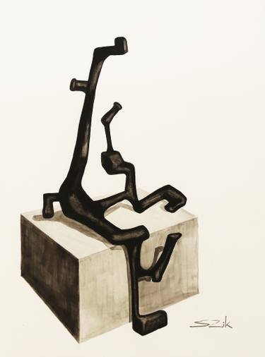 375x506 Seated Woman Drawing