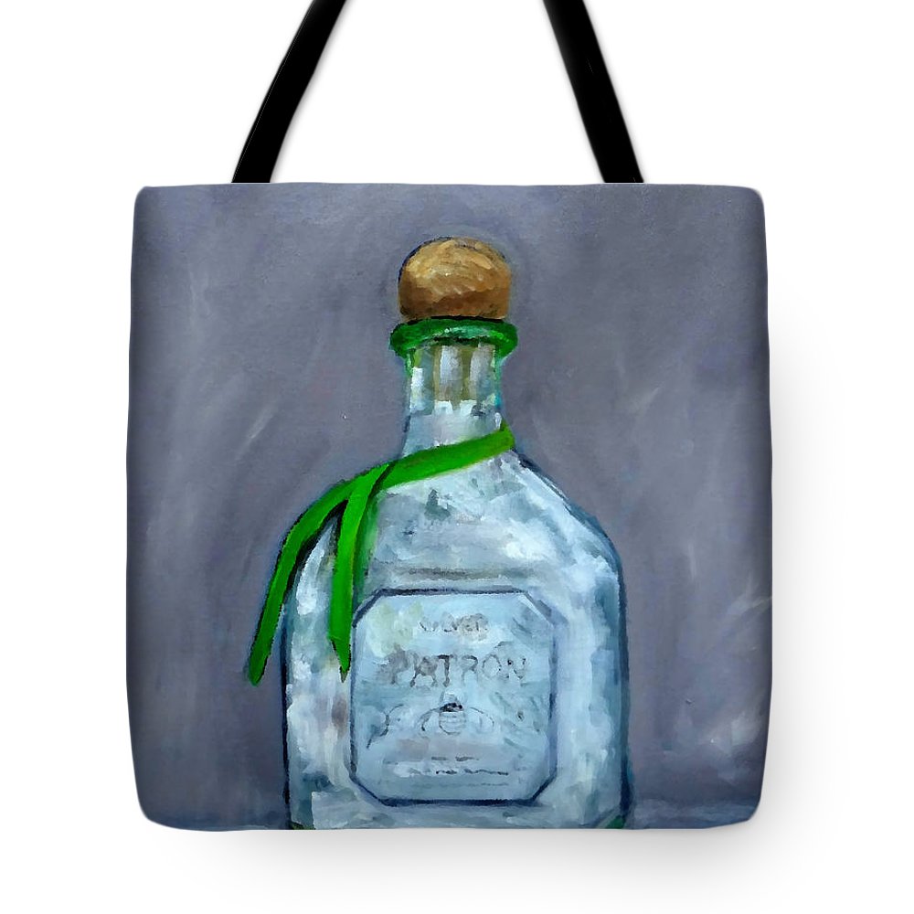 1000x1000 Patron Silver Tequila Bottle Man Cave Tote Bag For Sale