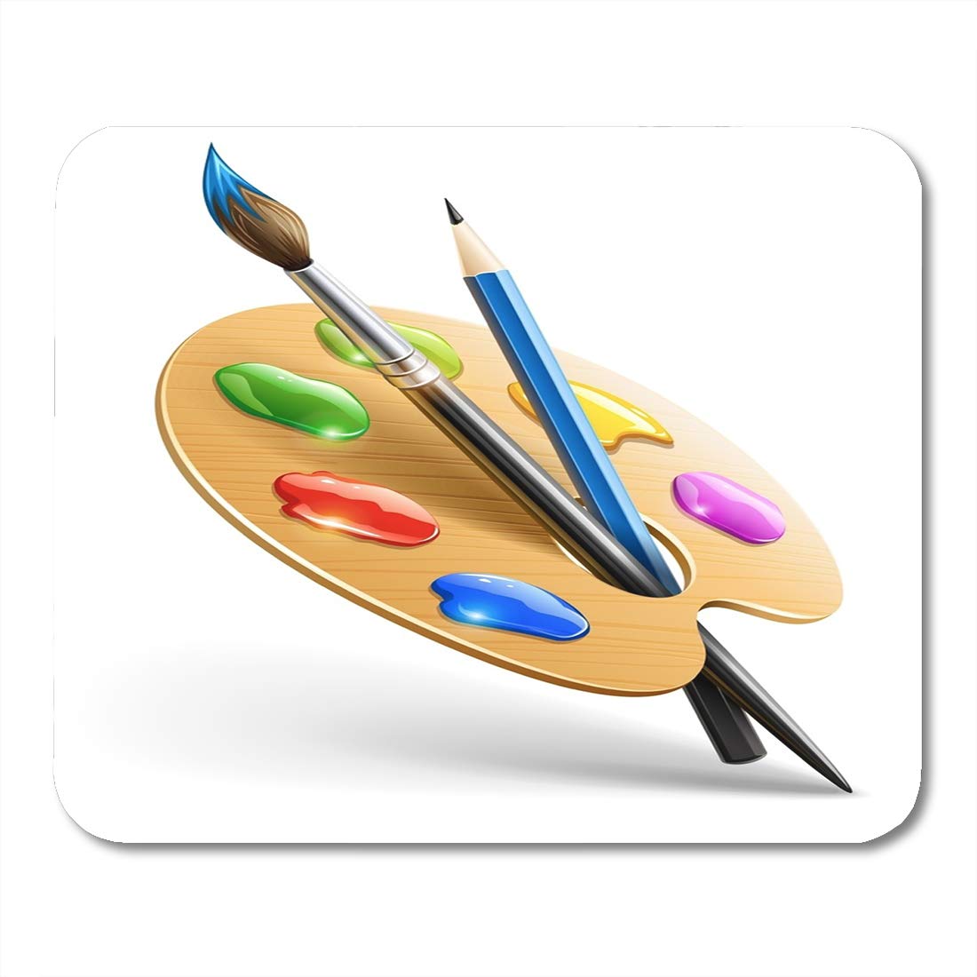 1100x1100 Boszina Mouse Pads Red Artist Palette With Paint