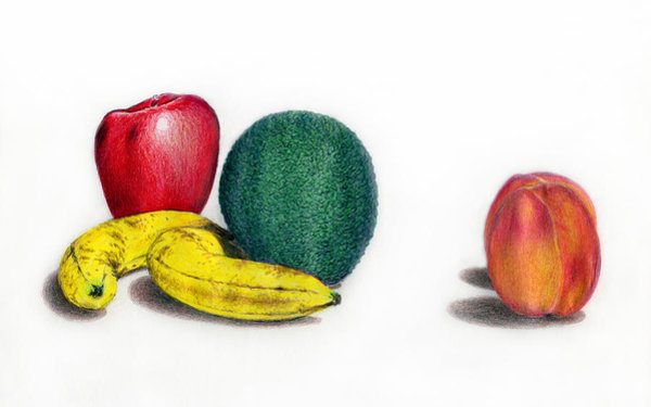 600x375 Fruit Still Life Drawings