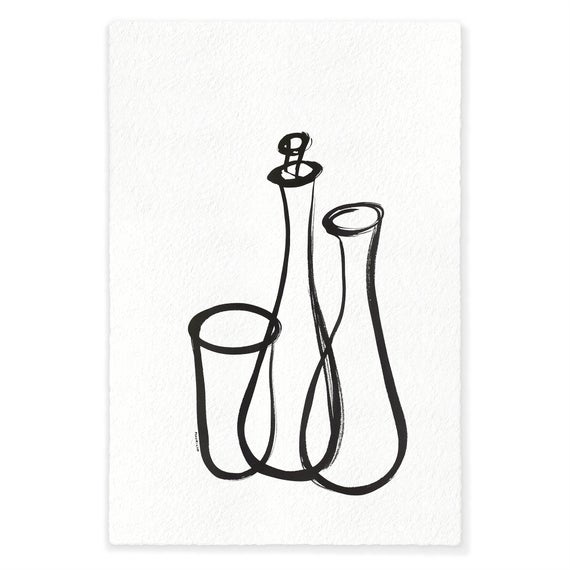 570x570 Items Similar To Minimalist Black And White Line Drawing, Original