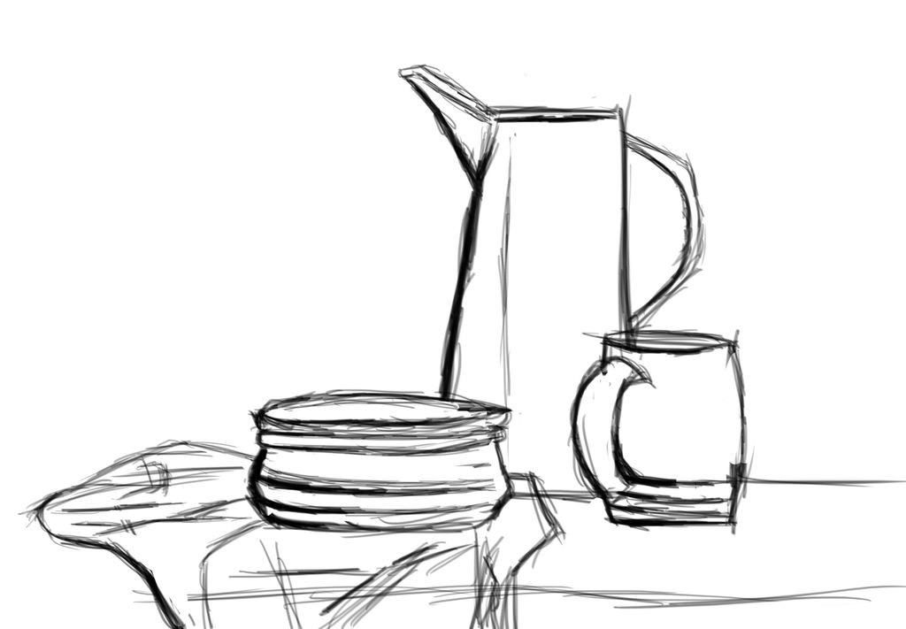 1024x711 Still Life Rough Sketch