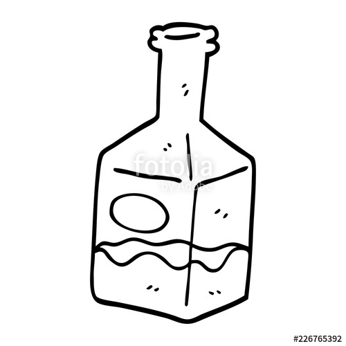 500x500 Line Drawing Cartoon Drink In Decanter Stock Image And Royalty