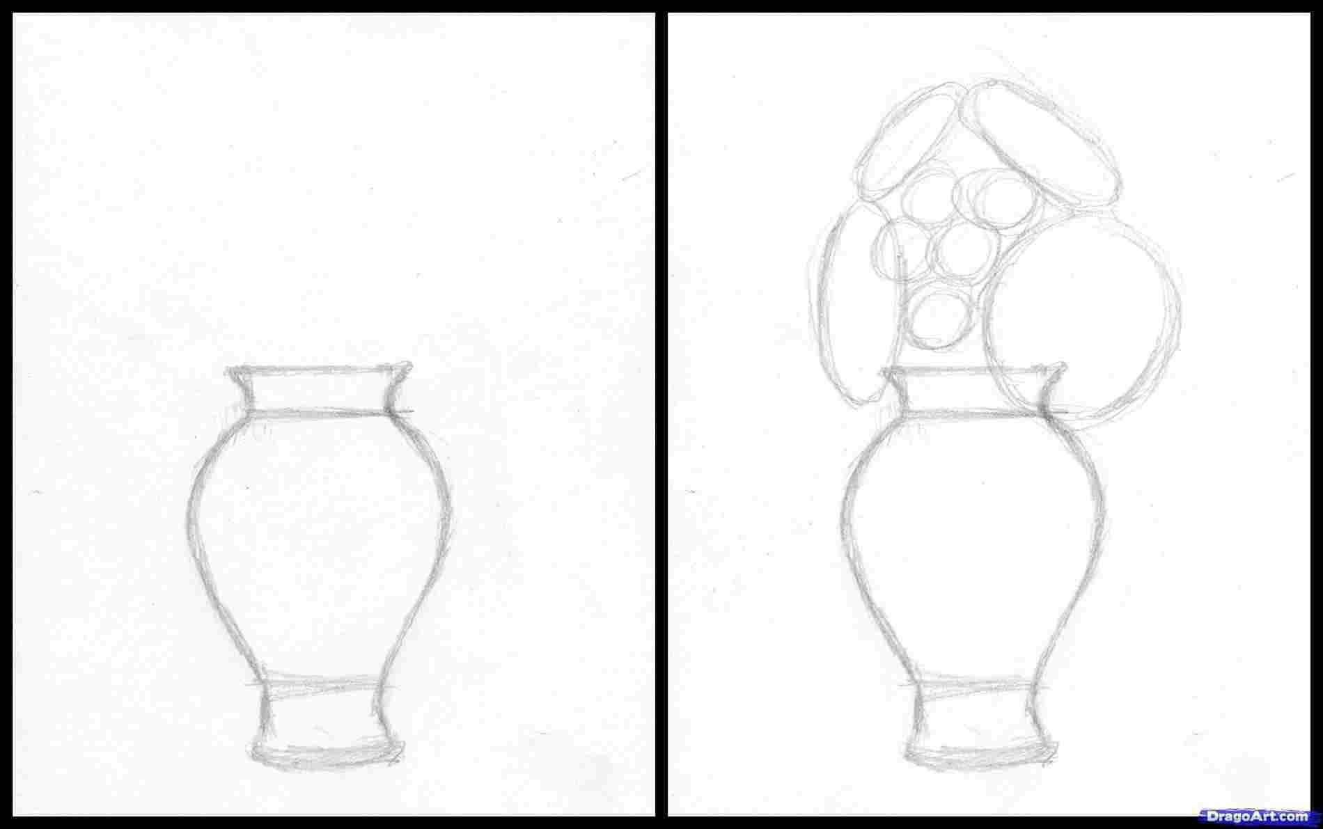 1900x1191 Pencil How To Draw Flower Vase