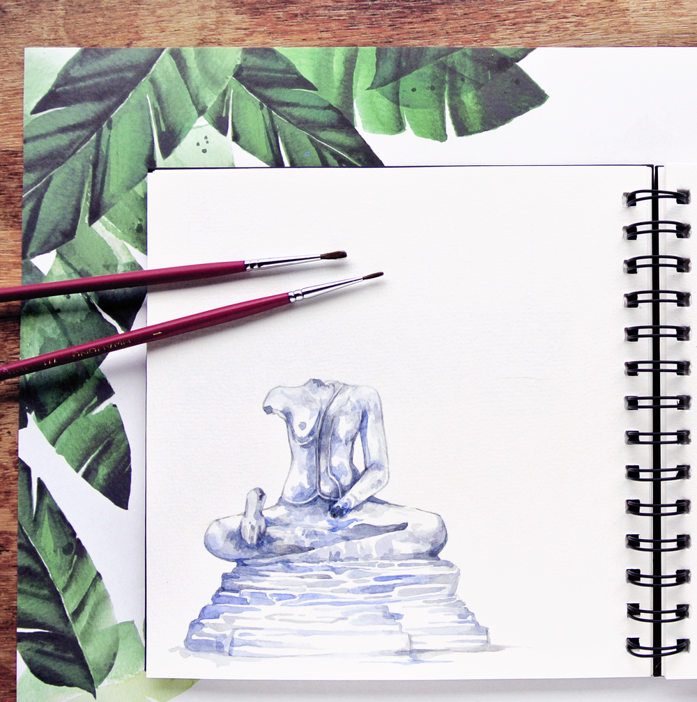 1000x1008 Thailand Travel Sketch Diary Inktober Printable Stickers