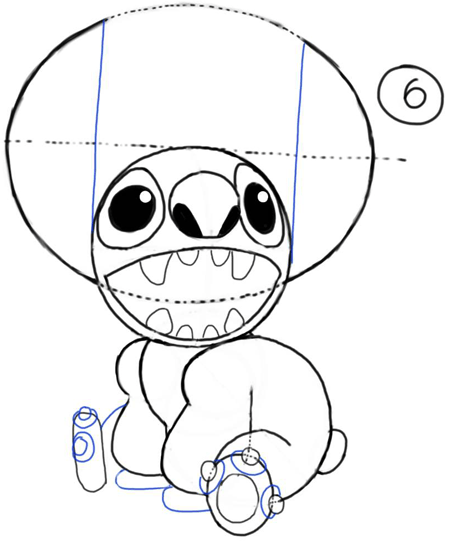 450x541 How To Draw Stitch From Lilo And Stitch With Easy Steps Drawing