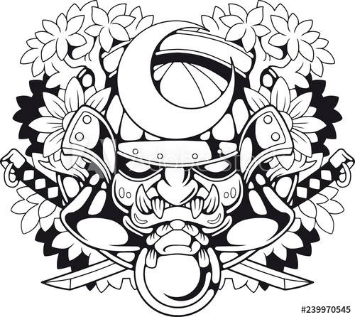 500x446 Samur Warrior Of Medieval Japan, Illustration, Drawing