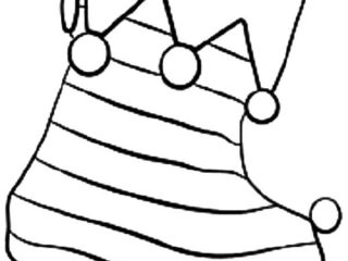 320x240 Christmas Stockings To Color Christmas Stocking Drawing