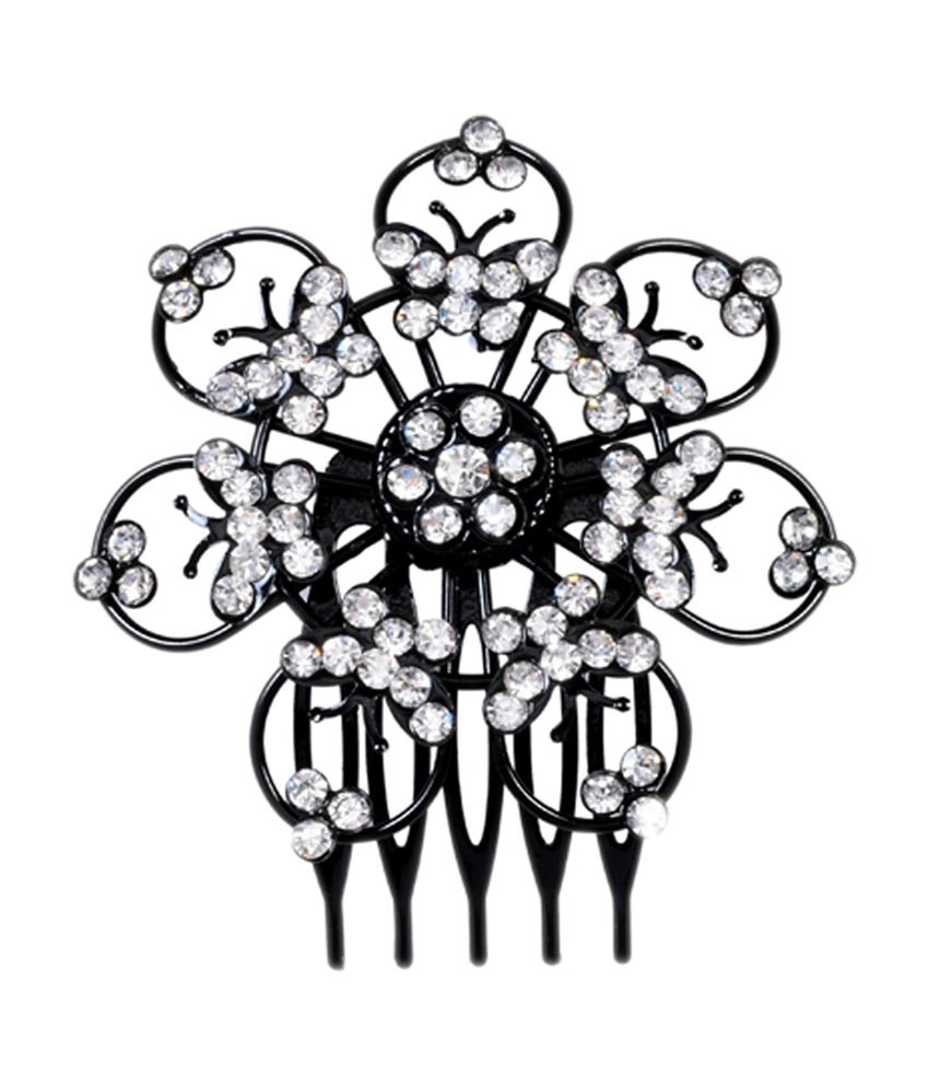 850x995 Manoj Novelty Round Stone Comb Clip Buy Online