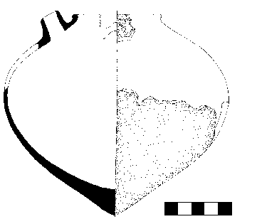 361x315 geelbek dunes spouted, pointed base, ceramic vessel from stone