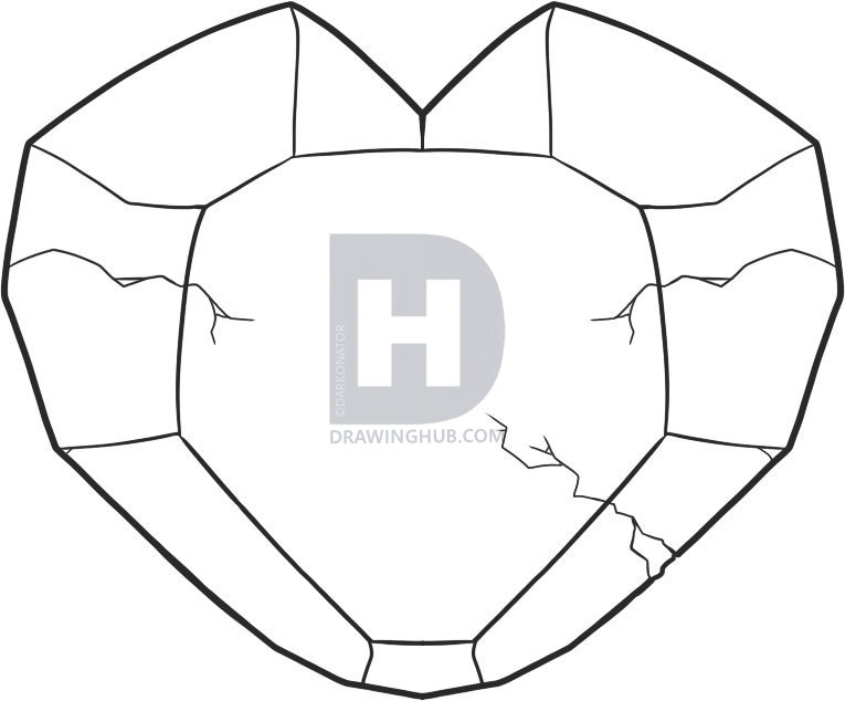 765x634 How To Draw A Stone, Step