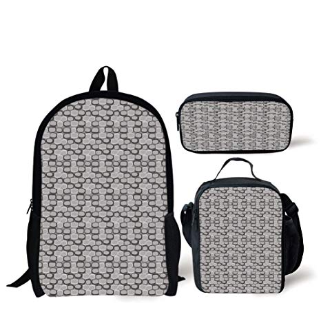466x466 Iprint School Lunch Pen Bags,abstract,stone Wall