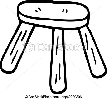 450x416 Line Drawing Cartoon Low Stool