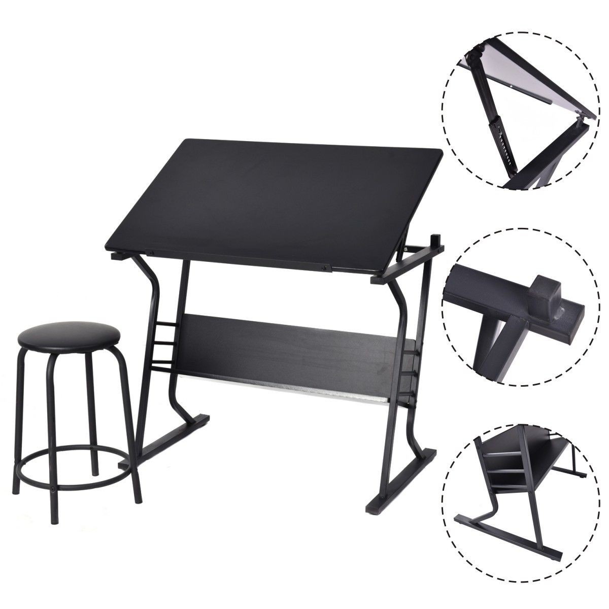 1200x1200 tiltable tabletop drawing board table art craft drafting easel