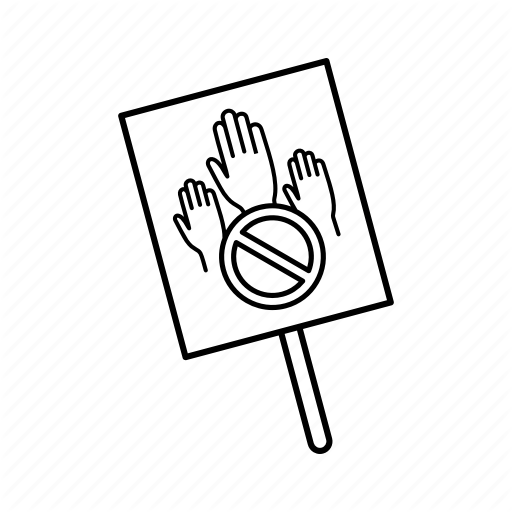 512x512 Hands, Meeting, Placard, Protest Banner, Protest Sign, Stop Sign