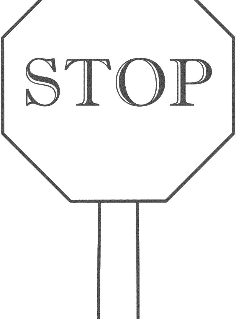 800x1080 Stop Signg Pages Free Printable
